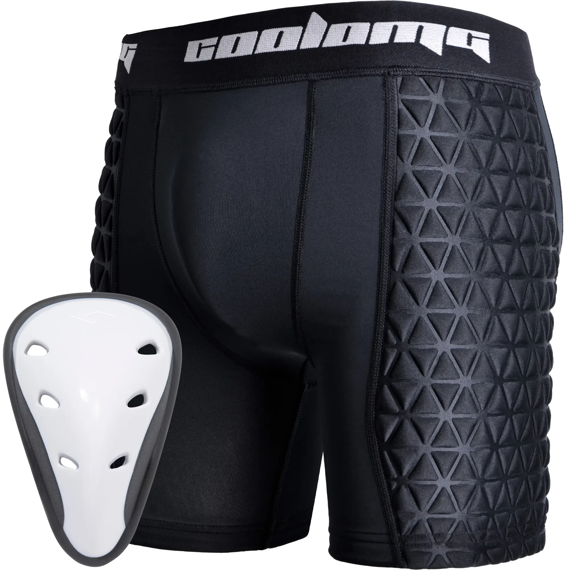 COOLOMG Men's Baseball Sliding Shorts - Athletic Cup, Elite Padded Compression, Athletic Sport Shorts, Sporty Design for Baseball, Football, Sporty Sports Shorts