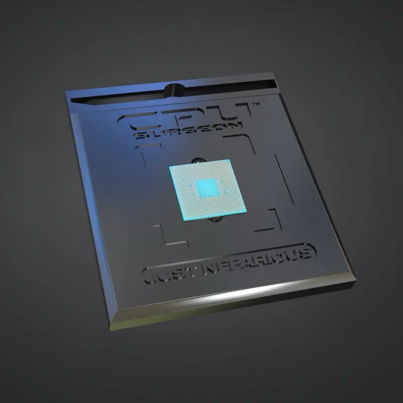CPU Surgeon Pin Alignment Tray for AMD CPUs - Precision 3D Printed Design with Rubber Non-Slip Tabs & Storage Slots for Tools