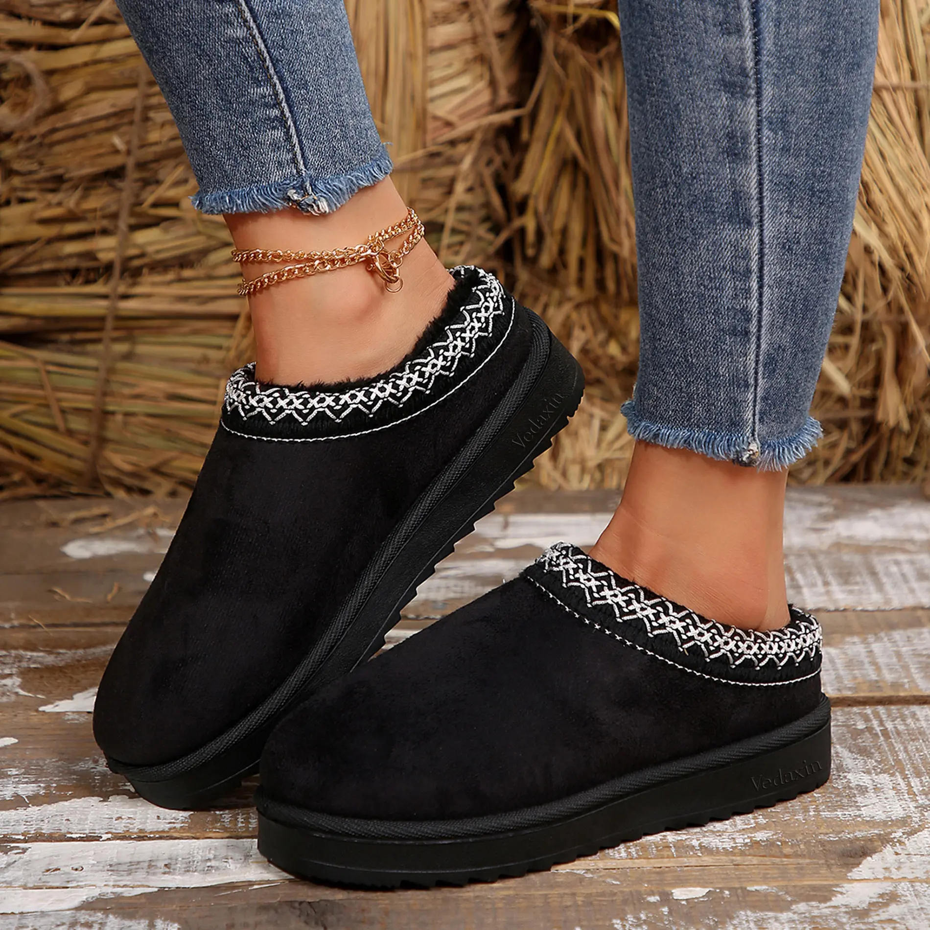 Slippers for Women Memory Foam Womens Slippers Fuzzy Slippers Gifts for Women Footwear Mini Boots Short Ankle
