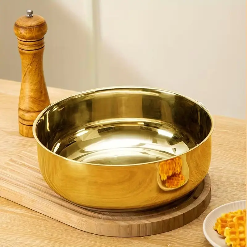 Large Stainless Steel Mixing Bowl, Corrosion Resistant, Deep Wide, Ideal for Kneading Dough, Washing Vegetables, Noodles, Soup Preparation, Salad Serving Bowls