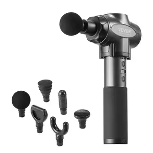 【Father's Day】VEVOR Massage Gun Deep Tissue with 9 Speed Levels & 6 Massage Heads,  , 24V 2500mAh Batteries, Percussion Muscle Massager for Athletes, Handheld Electric Massage Gun for Pain Relief, Muscle Relaxation