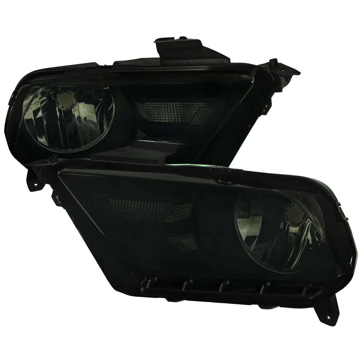 2010-2014 Ford Mustang Factory Style Headlights (Black Housing/Smoked Lens) 2010-2014 Ford Mustang Factory Style Headlights (Black Housing/Smoked Lens)