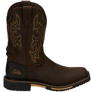 Justin Original Workboots Mens Joist 11 Inch Waterproof  Work/Duty - Brown