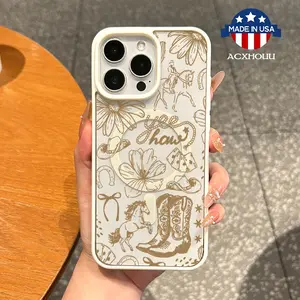 Aesthetic Western Cowboy Magnetic Protective Phone Case - MagSafe Ready, TPU Casing, Ultra-Thin, Lightweight, Shockproof Cover, Phone Accessory for iPhone 11/12/13/14/15/16 Pro Max, Daily Protection Essential