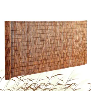 【SummerFinds】VEVOR Natural Reed Fencing,  , 5.5 ft x 16.4 ft, Reed Screen Curtain Balcony Reed Fence Roll for Outdoor Backyard Patio, Decorative Fence for Backyard Garden Fencing Divider, Privacy Screen Panel, Brown