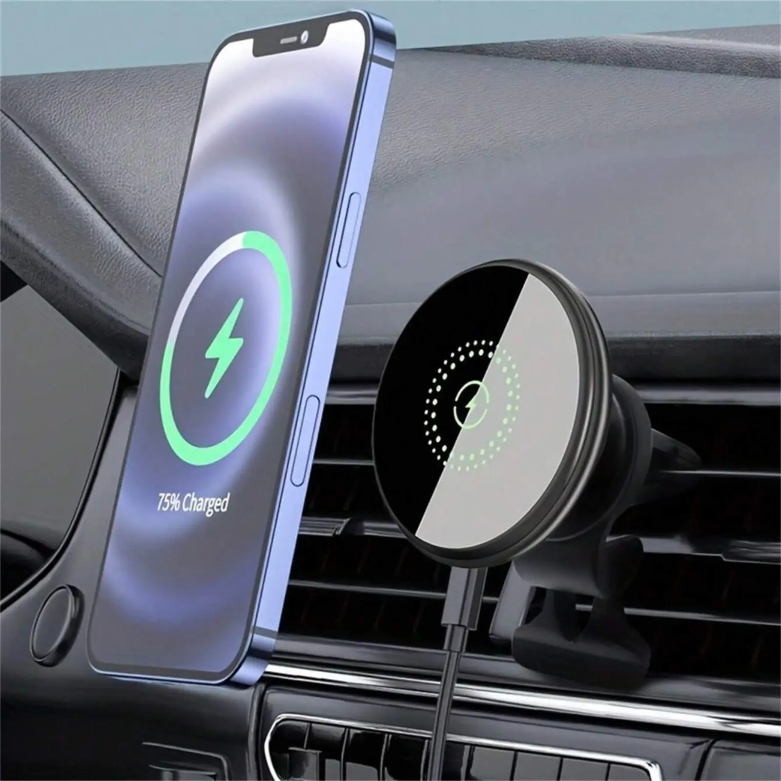 Magnetic Wireless Car Charger Mount - 20W Max Magnetic Fast Wireless Charging Chargers, Air Vent Holder, Magnetic Charging Dock for iPhone Duo 18 17 Pro Max 16 15 14 13 12, Mobile Phone Accessories