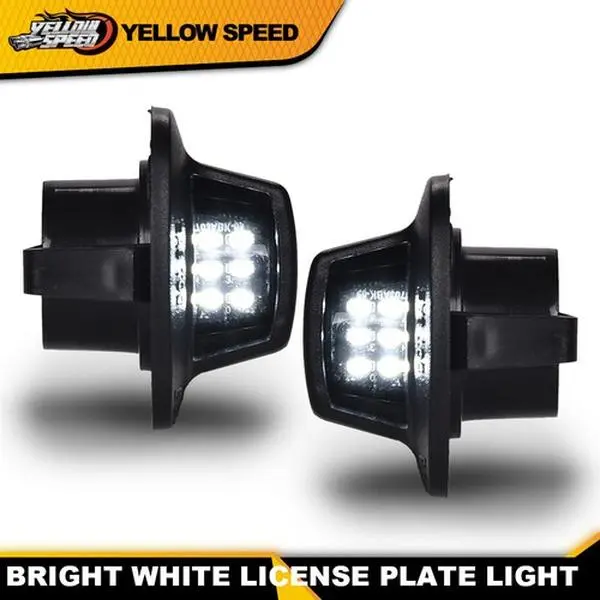 ALLGOOD Full LED Bright White License Plate Light Pair - Car Light with Non-Polarity, Smart Fit, LED Illumination, Quality Assurance - Compatible with 97-2011 Dodge Dakota Pickup, 2011 Ram Dakota Accessory