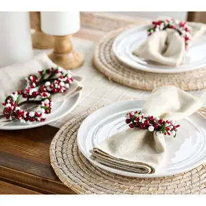 Set of 6 Pip Berry Napkin Rings by Valerie