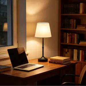Free Bulb Touch Table Lamp LED USB Bedside Lamps with Fabric Shade Vintage Cordless  Rechargeable  With Changing Dimmable Wireless Battery Operated Desk Lamp For Bedroom Living Room Dining Room Home Lighting Adjustable Portable
