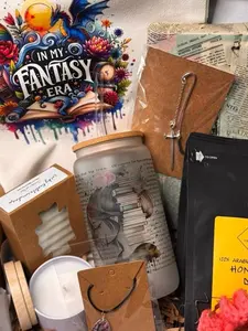 Small Business Book Box Supporting Small Businesses Tote Bag Candles Coffee Beans Bookmarks and Coffee for Small Author Support Birthday Gift Baskets Graduation Party Favor