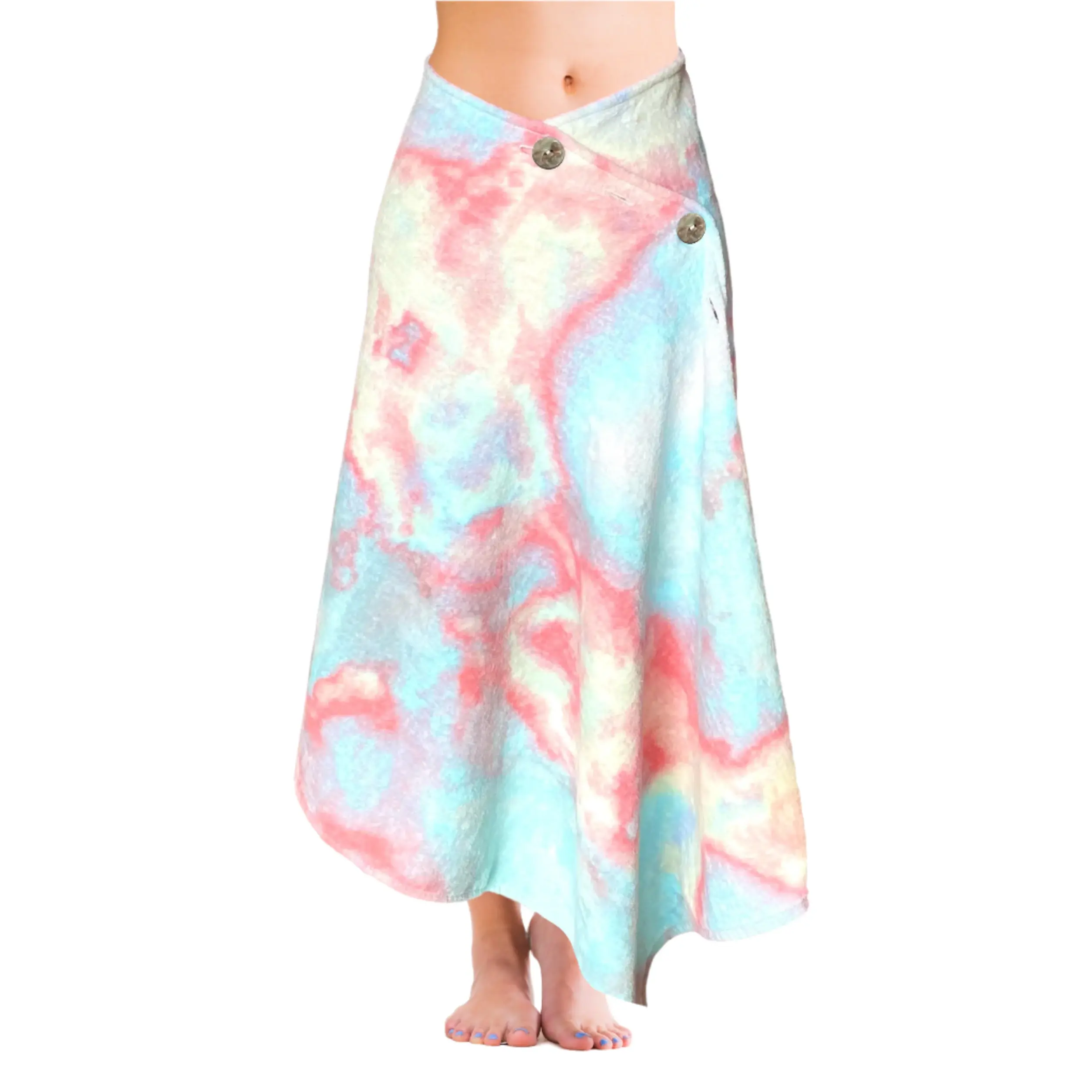 Simple Sarongs Miami Sunrise Cotton Beach Towel and Sarong Cover-Up Sized XS-4XL