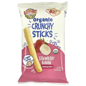 Earth's Best Organic Crunchy Sticks, 6+ Months, Strawberry Banana, 0.56 oz (16 g)