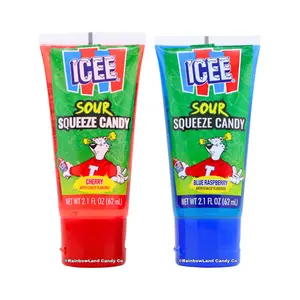 ICEE Sour Squeeze Candy Tube | Cherry or Blue Raspberry Flavor | One Tube