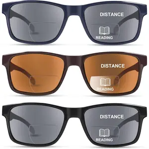 3 Pack Bifocal Reading Sunglasses For Men/Women - Fashion UV400 Sunglasses With Readers Built In Sun Outdoor Protection