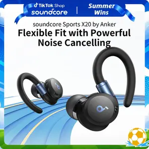 soundcore Sport X20 by Anker, True-Wireless Workout Earbuds, Rotatable and Extendable Ear Hooks, Noise Cancelling, Deep Bass, IP68 Waterproof, Sweatproof, Dustproof, 48H Play, Sport Earbuds for Gym #DealsForYouDays, #summerwins