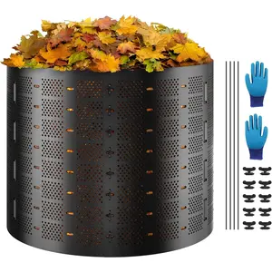 Compost Bin 220 Gallon, Outdoor Expandable Composter, Easy to Setup & Large Capacity Composting Bin,  Creation of Fertile Soil