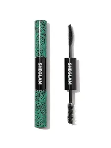 SHEGLAM 2 In 1 Black Volume and Length Waterproof Mascara Long Lasting Dual-Ended Tubing Eye Makeup Lash Cosmetic