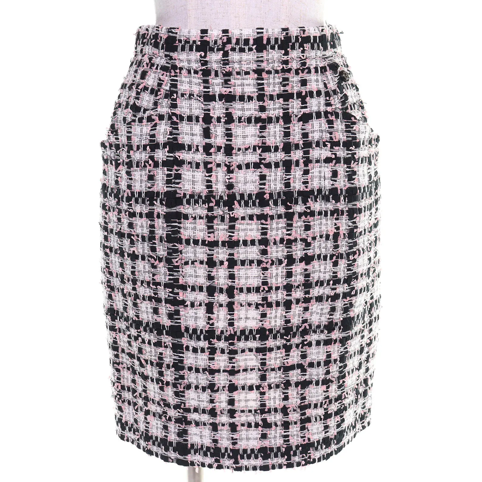 Pre-owned CHANEL Polyester Small Leather Goods Tweed Skirt