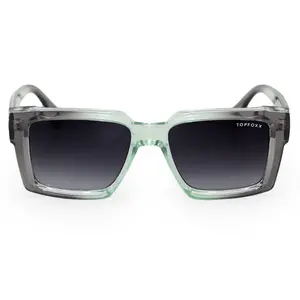 Paloma x TopFoxx - Limited Edition Turquoise and Grey Squared Sunglasses
