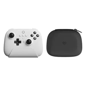 8Bitdo Ultimate Bluetooth Controller with Charging Dock and Travel Case, Wireless Gamepad with Hall Sensor Joystick, Compatible with Switch, Steam Deck and Window 10 (White)