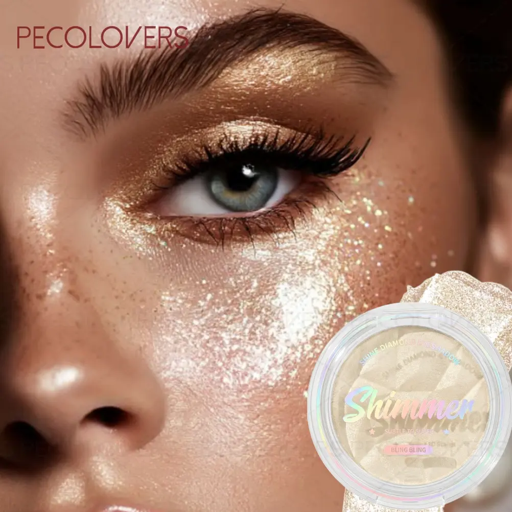 1PC Diamond High-Shine Powder Palette - Shimmering, Three-Dimensional Effect, Luxurious Radiant Glow, Ideal for Daily Makeup, Perfect Gift for Women