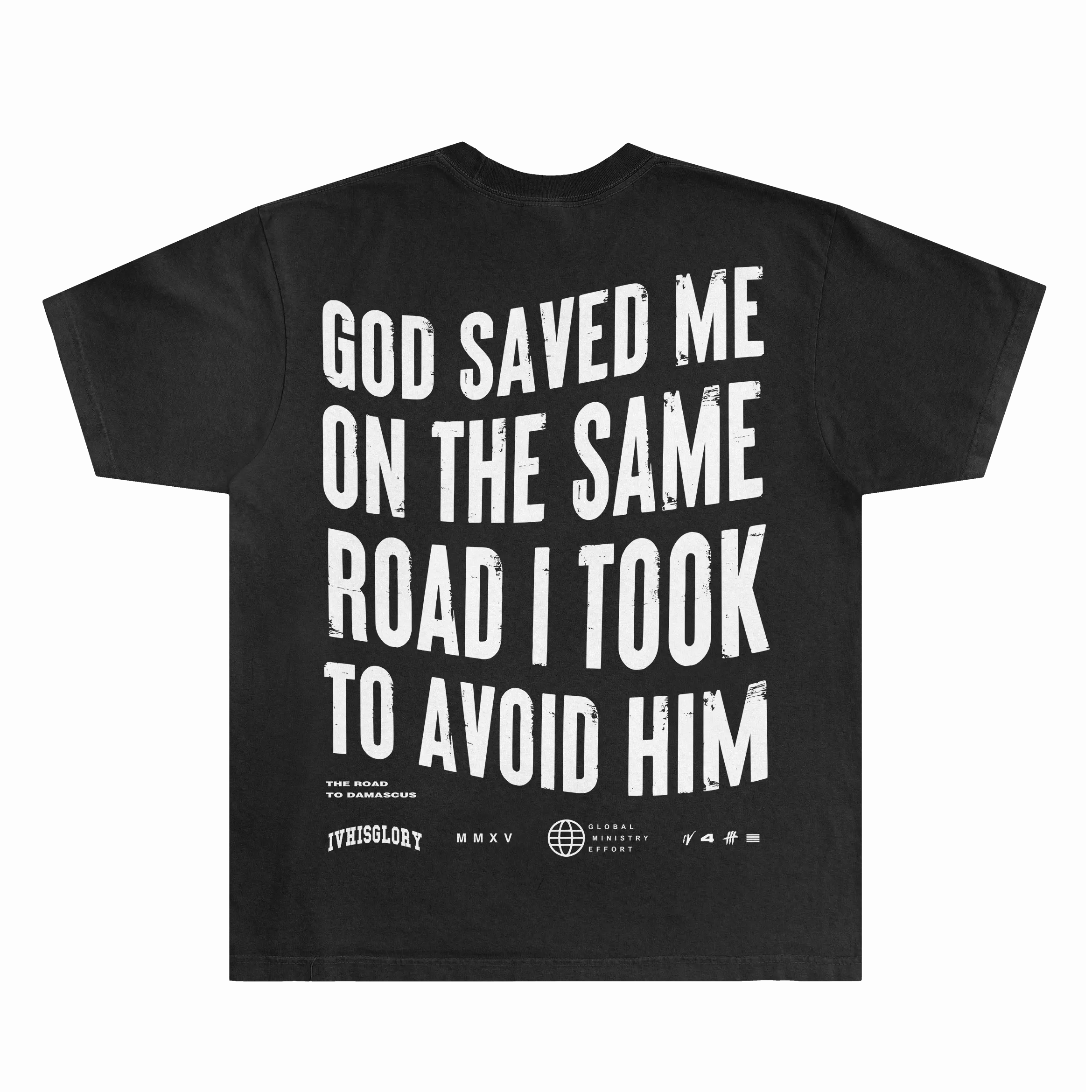 Men's "God Saved Me" Graphic Top, Classic Fit Casual Shirt in Preshrunk Cotton, Lightweight Foldable Digital Print for Everyday Wear