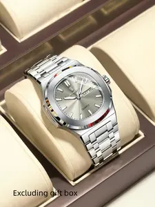 POEDAGAR men's luxury watch elegant and fashionable business fashion watch date week waterproof men's watch quartz high-end sports men's watch is the first choice for giving boyfriends birthday gifts