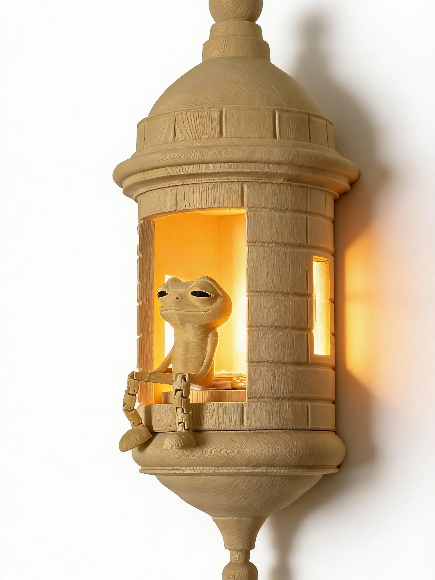 Modern Coquí Wall Lantern - 7-Color LED Colorful Nightlight, Decorative Mood Lamp, Home Decor Lighting, Indoor Night Light, LED Light Up for Puerto Rican Homes & Apartments, Creates Calm Night Ambiance