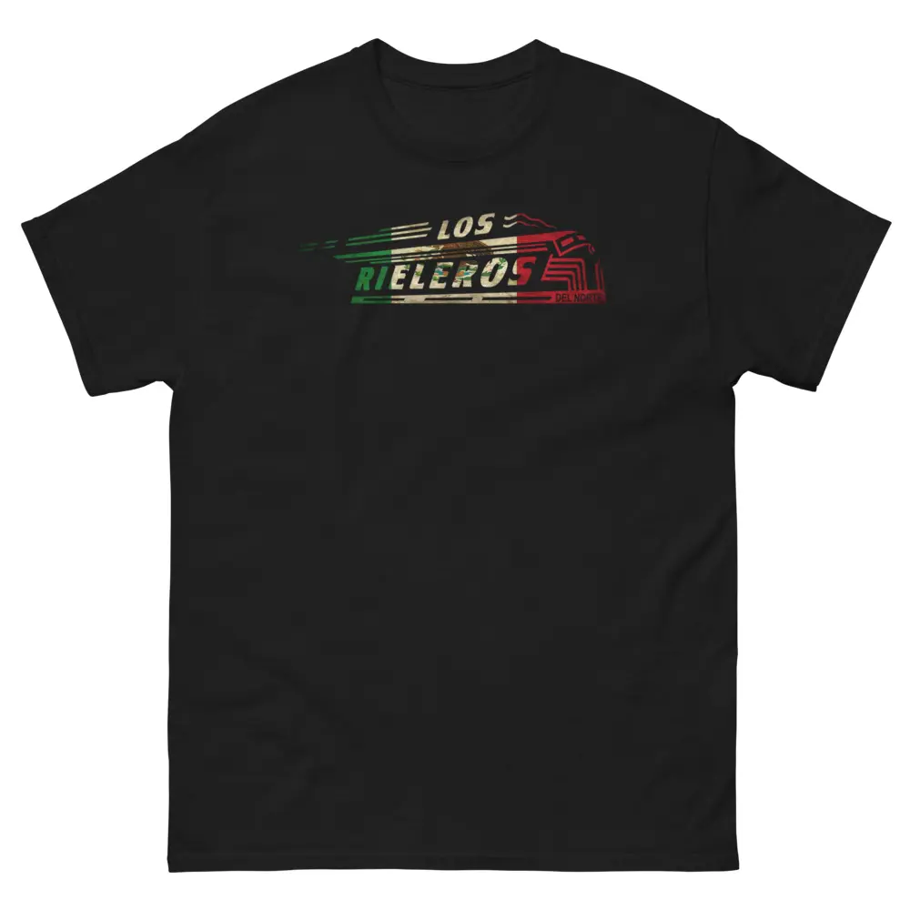 Los Rieleros del Norte 'El Columpio' Graphic Print Tee, Unisex Round Neck Cotton Top, Structured Streetwear T-Shirt