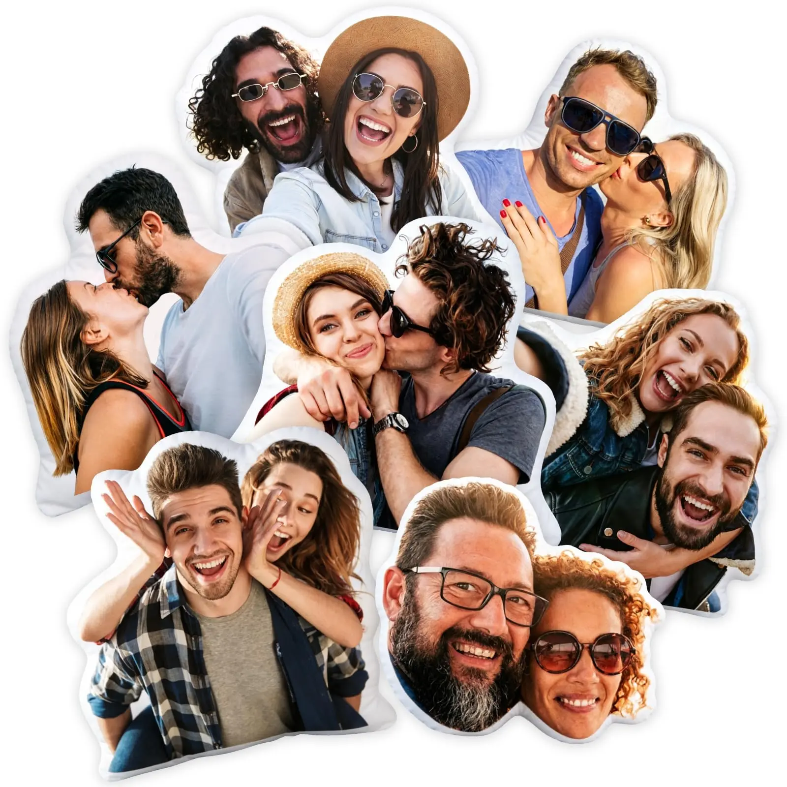BARLEY ONE Custom Photo Pillow, Custom Pillows with Picture, Double Sided Personalized Shape Pillow, Custom Picture for Couples Family & Friends, Perfect Gift for Him Her Boyfriend Girlfriend Husband Wife, Valentine’s Day Birthday Christmas Gifts