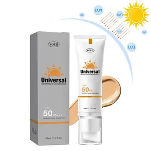 Sunscreen to prevent sunburn and tanning,Universal Tinted Face Moisturizer Sunscreen,SPF 50 PA+++,Water Resistant AndNon-Greasy,For All Type Skin Facial Skincare