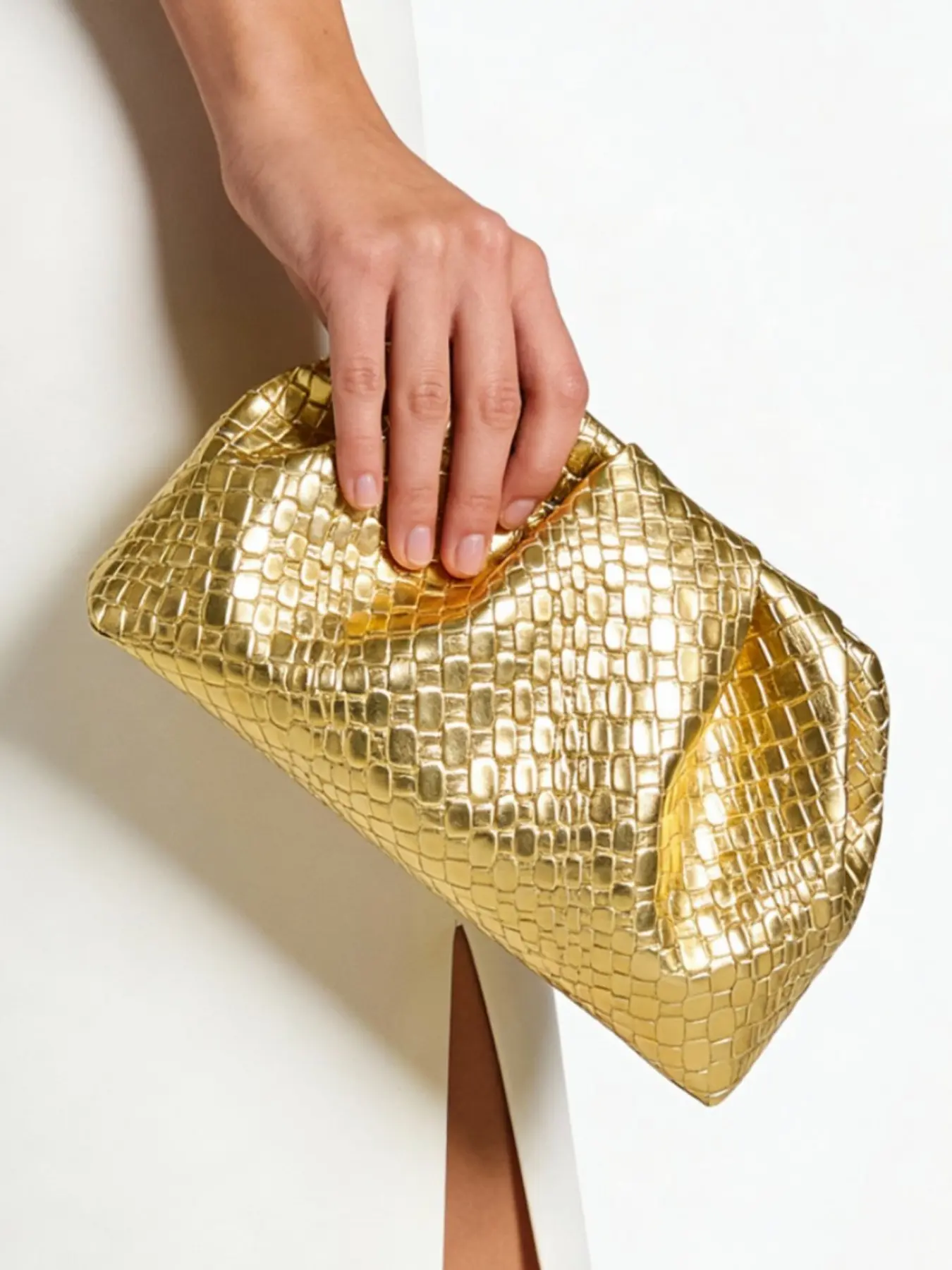 Women's Party Envelope Clutch Bag, Artificial Leather Material, Solid Pattern Design, All-Seasons Use, Ideal for Evening, Evening Clutch Purse, Elegant Clutch