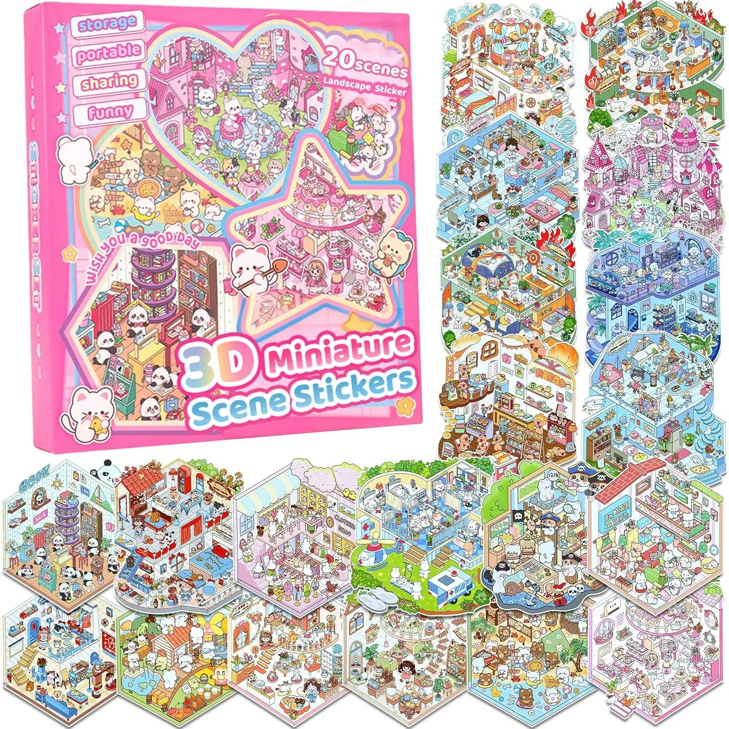 DIY 3D Sticker Set for Adults, Create Unique Home Decoration, Ideal for Crafting & Personalization Projects, Enhance Living Space Aesthetics