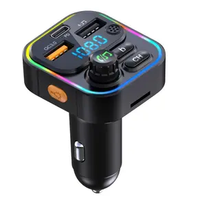 Car Fm Transmitter with Pd20w & Qc3.0 Fast Charging, Car Audio BT Wireless Adapter for Music Streaming & Hands-Free Calls, Bluetooth Ideal for Modern Drivers, Car Gadgets, Car Connectivity Adapter