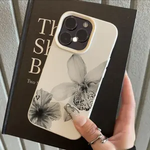 Simple Floral Pattern Tpu Phone Case, Anti-Drop, Soft Skin-Friendly, Shockproof, Lightweight, for iPhone 17-7 Plus Pro Max Series