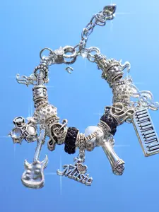 Music Festival Charm Bracelet, Ts Friendship Bracelet, Fashionable Simple Guitar Drum Band Bracelet, Concert Support Wristband