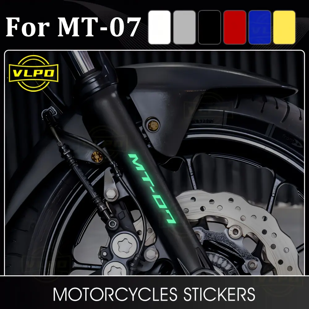 VLPD Waterproof Motorcycle Sticker Decals, Suitable for Yamaha MT-07 (2014-2025) - Durable Sticker with Strong MT-07 Logo, Red and Black Design, Easy To Peel and Stick, Motorcycle Accessories, Stylish Motorcycle Design, High-quality Adhesive