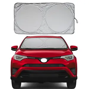 Car Windshield Sun Shade With Storage Pouch By A1 Sunshade Retractable Automotive Truck Suv Front Window Shield Blocker Screen Visor Protector Cover For Auto Interior Accessories Heat Medium