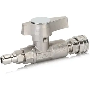 Ball Valve Pressure Washer, DN10 Ball Valve, 3/8" High Pressure Ball Valve for Washer Hose, 5000 PSI (3/8" Female BSP)