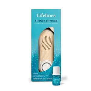 LIFELINES Shower Diffuser with Essential Oil Blend for In-Shower Aromatherapy & Stress Relief, Body Care with ClickWick Technology