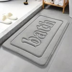 25D Thick Memory Foam Bath Mat Ultra Soft Non-Slip Machine Washable Quick Dry Carpet for Bathroom Kitchen Bedroom