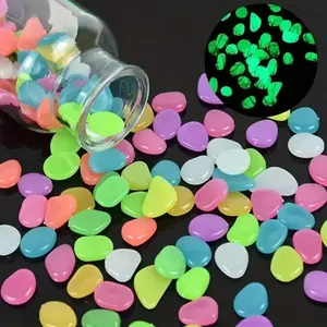 1200 Night Glow Stones, Non-Toxic Luminous River Rocks, Outdoor Garden Path Decor, Landscape Lighting Stones, Aquarium Bottom Sand, Enhance Gardening Aesthetics
