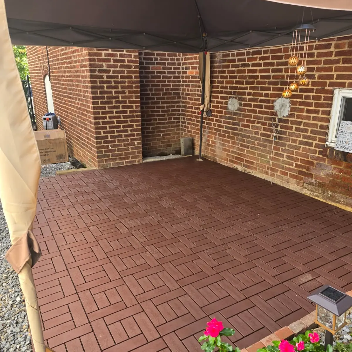 22sq. ft Interlocking Deck Tiles, 22 Pack,12"x 12" Waterproof Outdoor Flooring All Weather Use, Patio Floor Decking Tiles for Porch Poolside Balcony Backyard