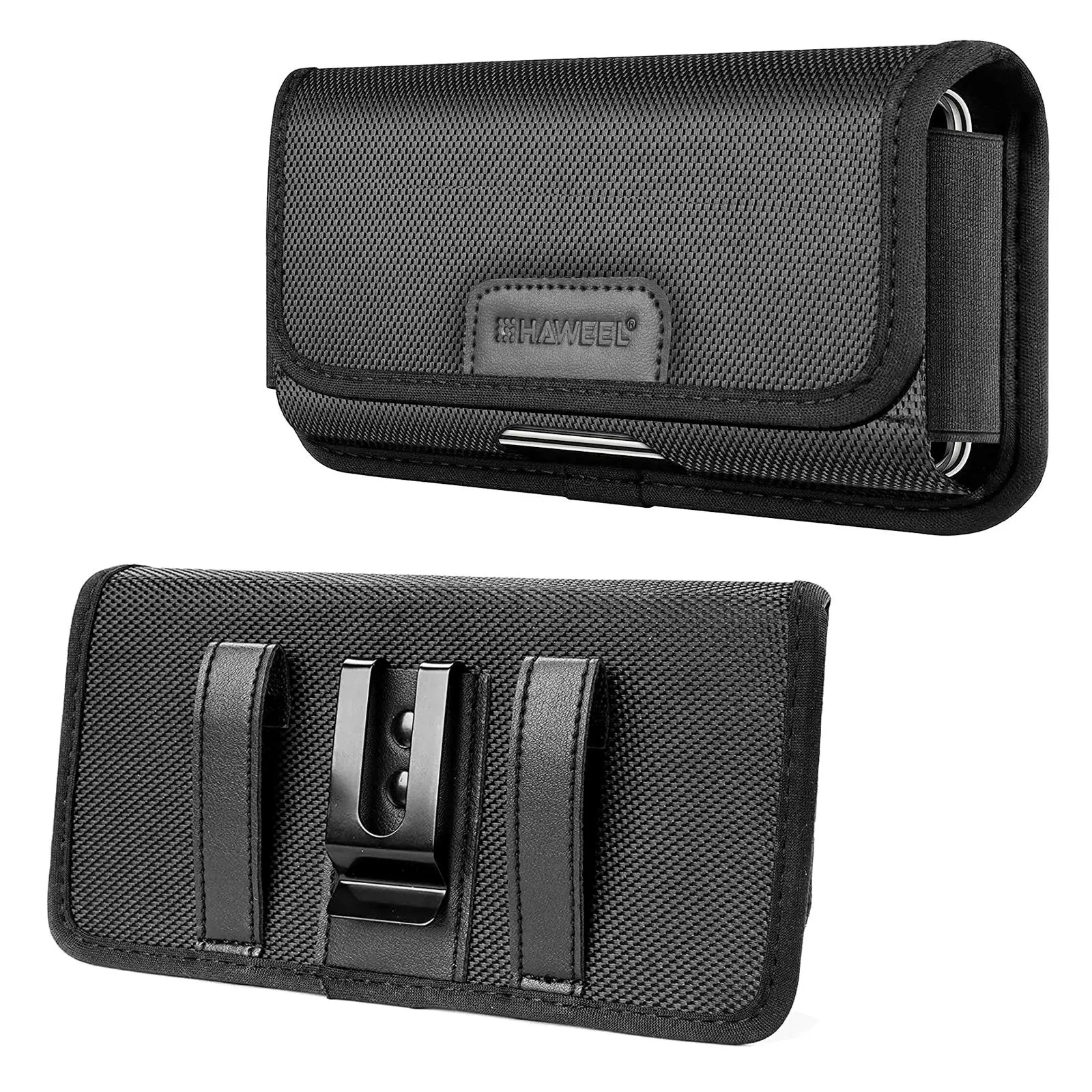 HAWEEL Mobile Phone Waist Bag, Men's Phone Hanging Bag with Card Slot, Universal Nylon Cloth Phone Waist Bag, Waist Packs, Phone Hanging Bag, Waist Bag Holder, Mobile Phone Parts