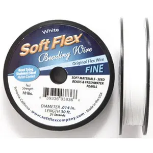 14SF112-30: Softflex Wire White .014 21-strand 30 Feet Spool