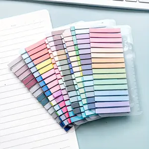 European Vintage Color Pet Transparent Sticky Notes, Fine Gradient Narrow Tape Index Labels, Morandi Color Coding, 320 Pieces Per Pack, Self Adhesive Sticker, Adhesive Tabs