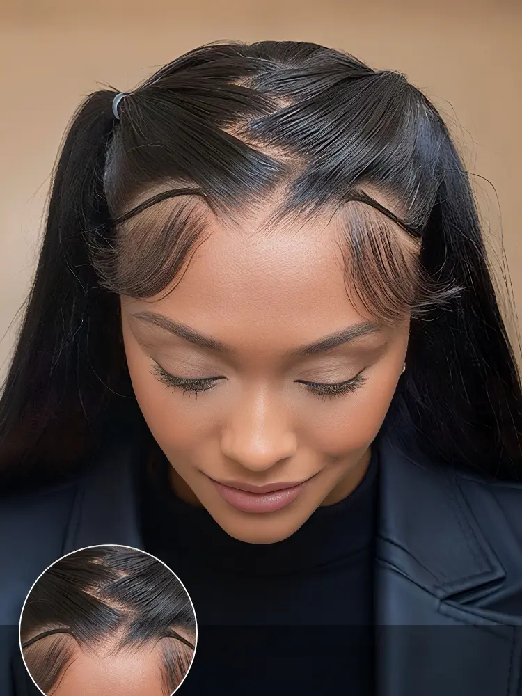 Ready To Go Pre Braided Bob Wig Straight 13x4 Lace Front Wigs Stylist Wig for Ready To Go Use Straight Wig Short Bob Style Lace Front Wig