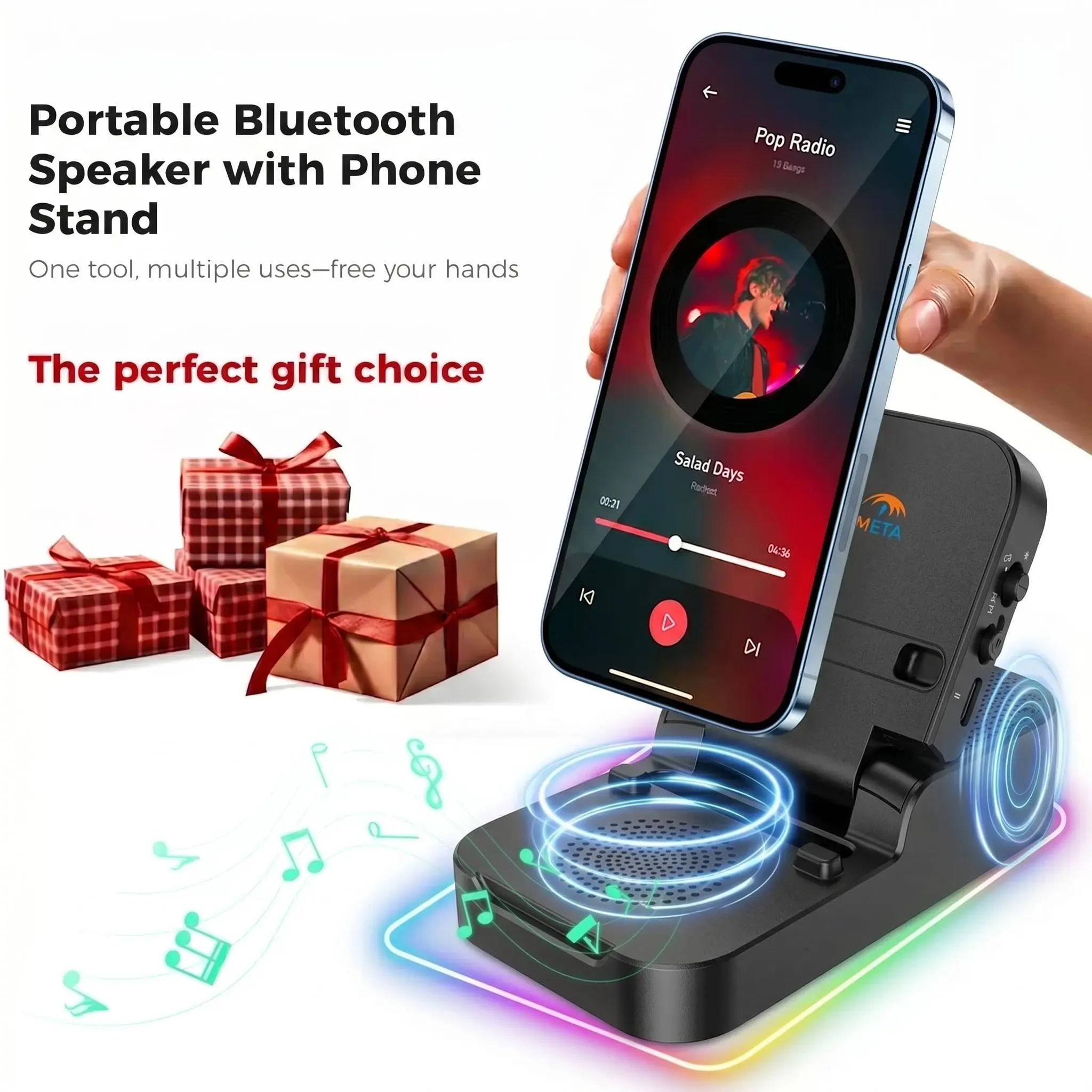 #Summervibes ATEYA Portable Induction speaker | Optional Bluetooth connectivity | Portable Mobile phone holder | Supports connecting two devices simultaneously | Four-in-one speaker.Not compatible with the iPhone 17 series for now.