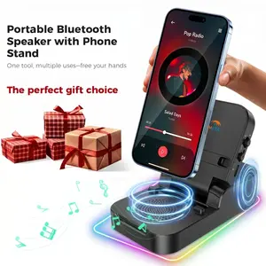 ATEYA Portable Induction speaker | Optional Bluetooth connectivity | Portable Mobile phone holder | Supports connecting two devices simultaneously | Four-in-one speaker.Not compatible with the iPhone 17 series for now.