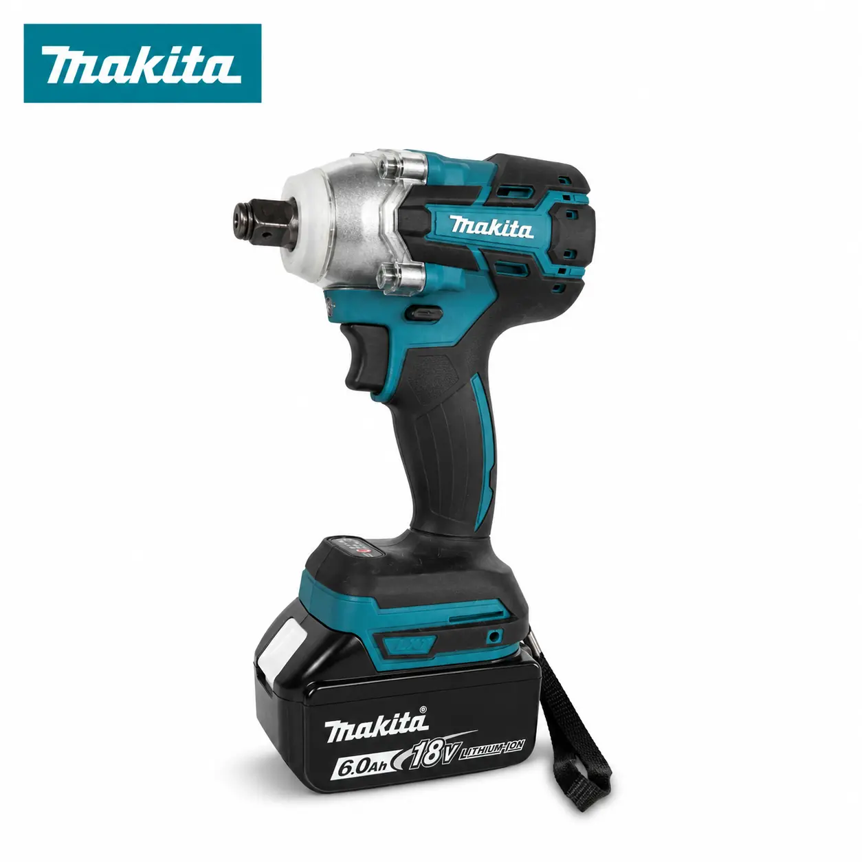 Makita DTW285 1/2" Cordless High-Torque Impact Wrench Complete Kit with DCB612 Lithium-Ion Battery, Dewalt DW089LG Green Laser Level & Compact Cordless Drill for Automotive Repair & Construction
